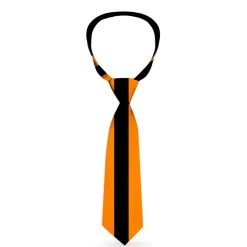Buckle-Down Necktie - Stripe Black/Orange
