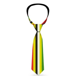 Buckle-Down Necktie - Stripes Navy/Red/Yellow/Black/White/Green