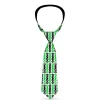 Buckle-Down Necktie - SWAGG White/Black/Green