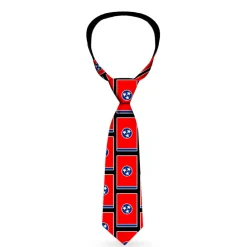 Buckle-Down Necktie - Tennessee Flags/Black