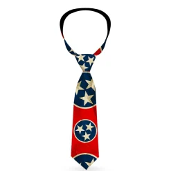 Buckle-Down Necktie - Tennessee Flag Stars C/U Distressed