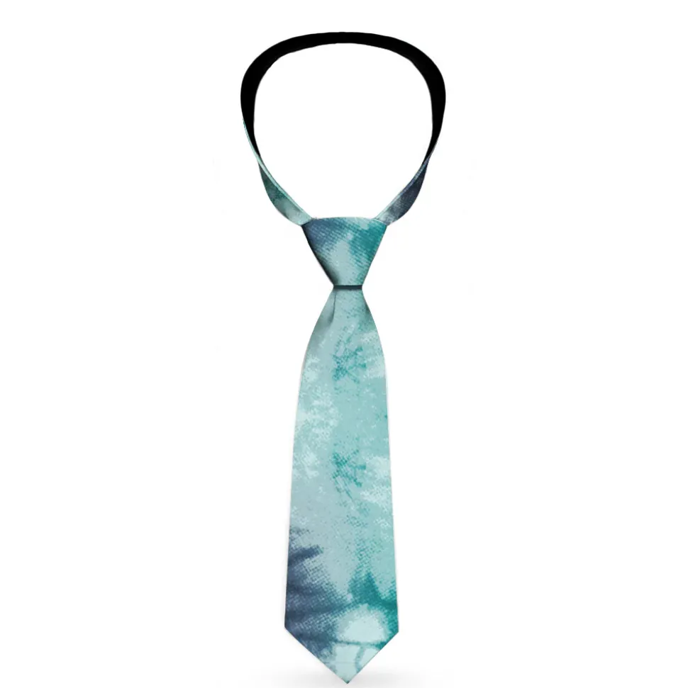 Buckle-Down Necktie - Tie Dye Reflection Turquoise Blues