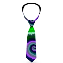 Buckle-Down Necktie - Tie Dye Swirl Green/Blue/Purple