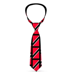 Buckle-Down Necktie - Trinidad & Tobaga Flags/Black Block