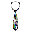 Buckle-Down Necktie - Unicorns/Rainbow Swirl Black