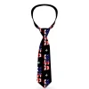 Buckle-Down Necktie - USA w/Star Black/US Flags
