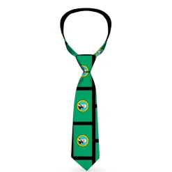 Buckle-Down Necktie - Washington Flags/Black