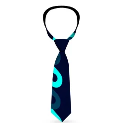 Buckle-Down Necktie - Waves Navy/Blue Shades