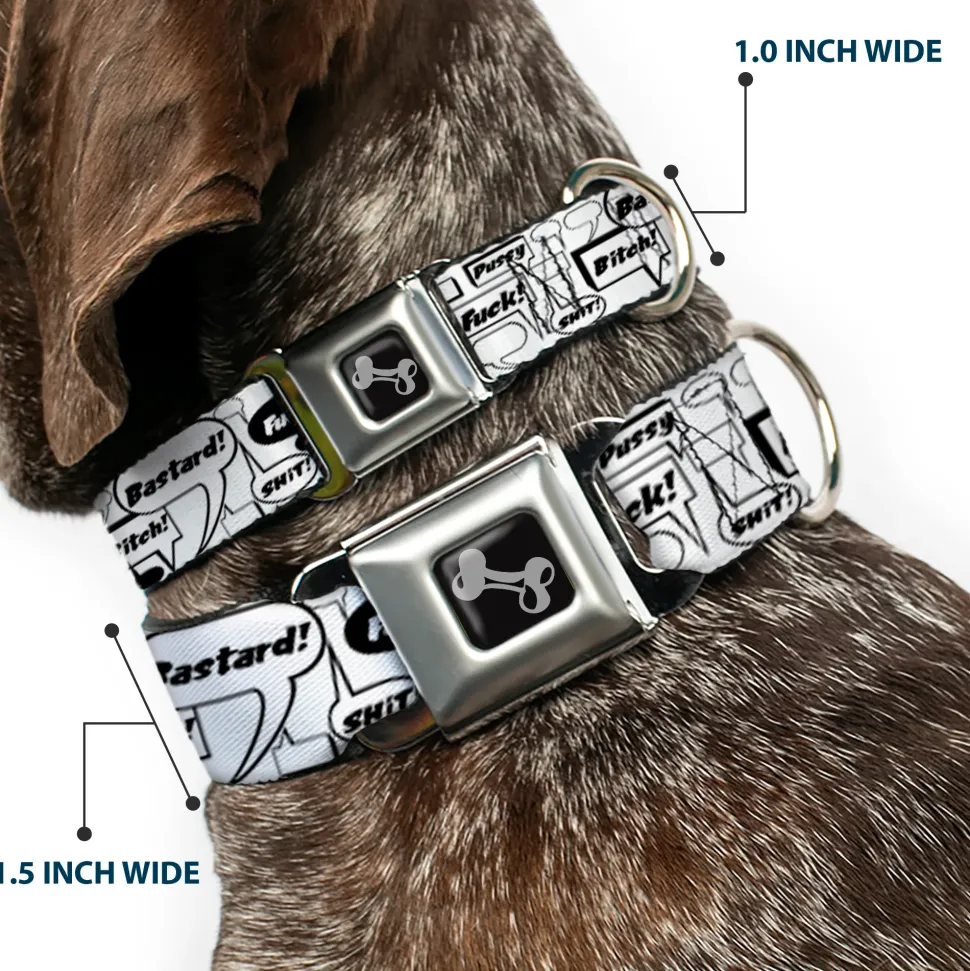 Buckle-Down Seatbelt Buckle Dog Collar - Curse Bubbles