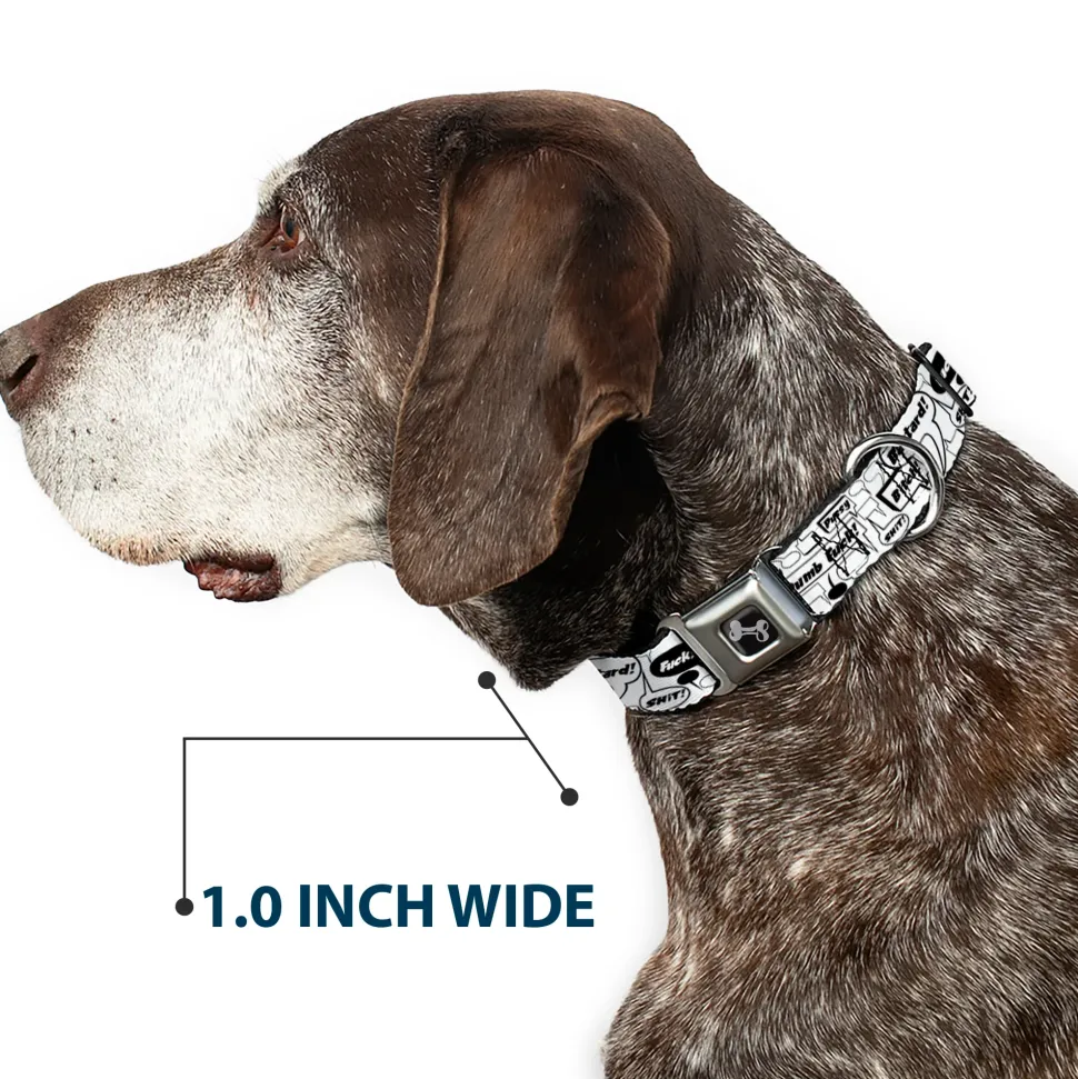 Buckle-Down Seatbelt Buckle Dog Collar - Curse Bubbles