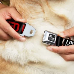 Buckle-Down Seatbelt Buckle Dog Collar - I DON'T ALWAYS DRINK BUT WHEN I DO I GET FUCKED UP Black/White/Red