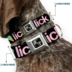 Buckle-Down Seatbelt Buckle Dog Collar - LICK ME Ice Cream Cones