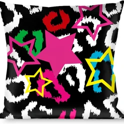 Buckle-Down Throw Pillow - Animal Skins & Stripes 1