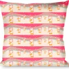 Buckle-Down Throw Pillow - Block Penguins Mauve