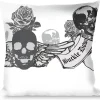 Buckle-Down Throw Pillow - BD Skull w/Roses