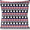 Buckle-Down Throw Pillow - Aztec13 White/Navy/Red/Black