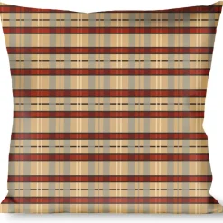 Buckle-Down Throw Pillow - Americana Plaid