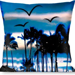 Buckle-Down Throw Pillow - Blue Sunset