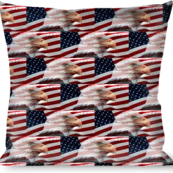 Buckle-Down Throw Pillow - American Eagle Flags