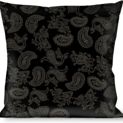 Buckle-Down Throw Pillow - Bandana Black/Gray