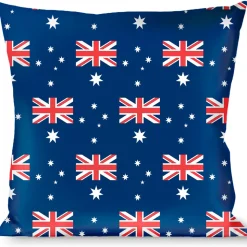 Buckle-Down Throw Pillow - Australia Flags