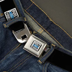 BUILT FORD TOUGH Logo2 Full Color Black White Blue Seatbelt Belt - BUILT FORD TOUGH Logo2 Black/White/Blue Webbing