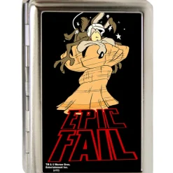 Business Card Holder - LARGE - Wile E Coyote EPIC FAIL FCG Black Red