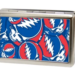 Business Card Holder - LARGE - Steal Your Face Stacked FCG Red White Blue