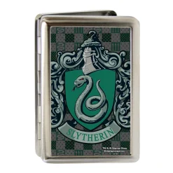 Business Card Holder - LARGE - Harry Potter SLYTHERIN Crest FCG Green Gray