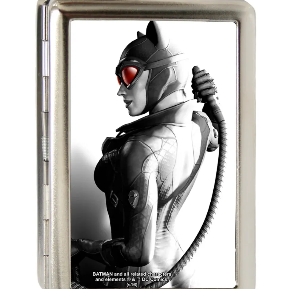Business Card Holder - LARGE - Arkham City Catwoman Whip Pose FCG Grays Red