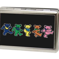 Business Card Holder - LARGE - Dancing Bears FCG Black Multi Color