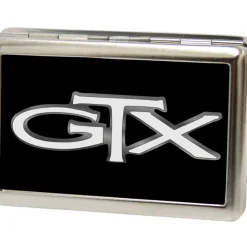 Business Card Holder - LARGE - Plymouth GTX Emblem FCG Black Silver Fade White