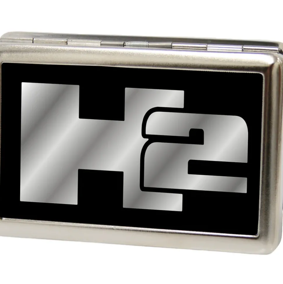 Business Card Holder - LARGE - H2 FCG Black Silver