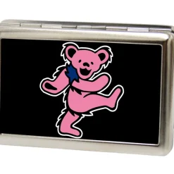 Business Card Holder - LARGE - Dancing Bear FCG Black Pink