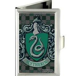 Business Card Holder - SMALL - Harry Potter SLYTHERIN Crest FCG Green Gray