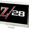 Business Card Holder - SMALL - 1969 Camaro Z 28 Emblem FCG Black Silvers Red