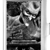 Business Card Holder - SMALL - BATMAN ARKHAM ASYLUM Joker Pose Brushed Silver