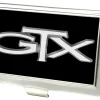 Business Card Holder - SMALL - Plymouth GTX Emblem FCG Black Silver Fade White