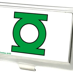 Business Card Holder - SMALL - Green Lantern Logo CLOSE-UP FCG White Green