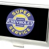 Business Card Holder - SMALL - CHEVROLET SUPER SERVICE Logo FCG Black Blue Yellow White