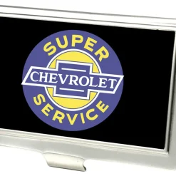 Business Card Holder - SMALL - CHEVROLET SUPER SERVICE Logo FCG Black Blue Yellow White