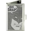 Business Card Holder - SMALL - Batman Face OH SNAP! Brushed Silver