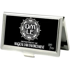 Business Card Holder - SMALL - DMLE-DEPARTMENT OF MAGICAL LAW ENFORCEMENT FCG Black White