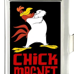 Business Card Holder - SMALL - Foghorn Leghorn CHICK MAGNET Black Red FCG