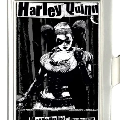 Business Card Holder - SMALL - HARLEY QUINN Pose METROPOLIS WILL NEVER BE THE SAME FCG Black Grays White