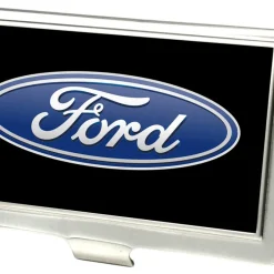 Business Card Holder - SMALL - Ford Oval Logo CENTERED FCG Black