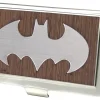 Business Card Holder - SMALL - Batman Marquetry Black Walnut Metal
