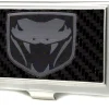Business Card Holder - SMALL - Dodge Viper Marquetry Carbon Fiber Metal