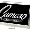 Business Card Holder - SMALL - 1969 CAMARO BY CHEVROLET Emblem FCG Black Silver