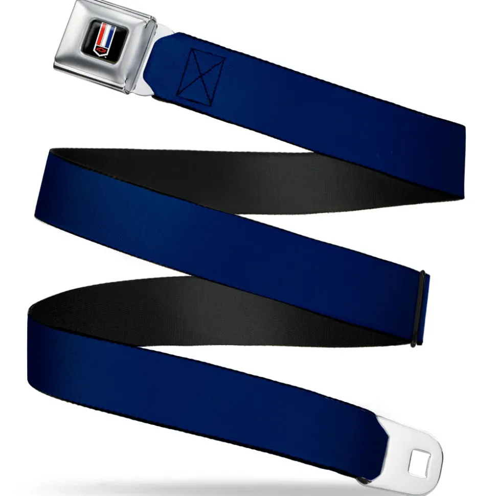 Camaro Badge Full Color Seatbelt Belt - Navy Webbing